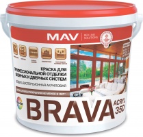 Краска BRAVA ACRYL 35D для профессиональной отделки оконных и дверных систем