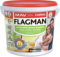 Краска FLAGMAN FARMA антимикробная защита обои, стены, потолок