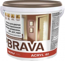 Краска BRAVA ACRYL 40 для дверей и доски подоконной